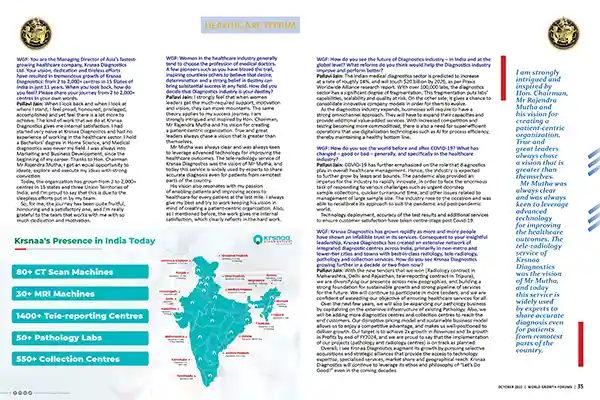 Pallavi Jain WGF Magazine October 2022